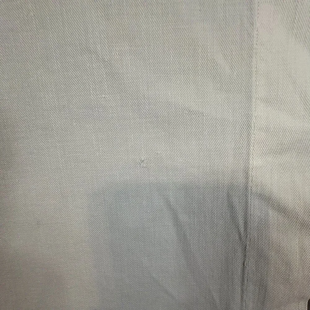 Vintage Hand Embroidered White Linen Table Runner Scarf